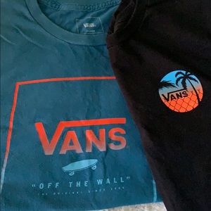 2 Vans youth t-shirts, size XL
